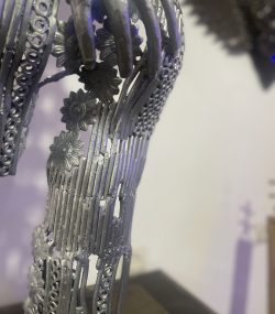 Contemporary Scrap Metal Sculpture Torso -Stunning Handmade Metal Wall statue