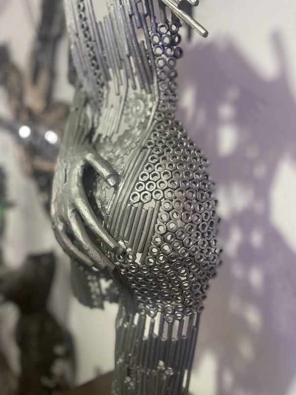 Contemporary Scrap Metal Sculpture Torso -Stunning Handmade Metal Wall statue