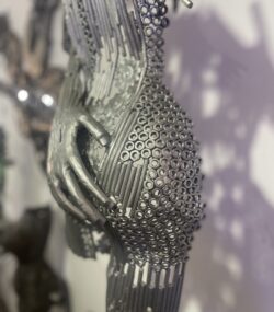 Contemporary Scrap Metal Sculpture Torso -Stunning Handmade Metal Wall statue