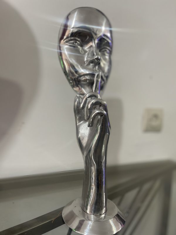 Contemporary Scrap Metal Sculpture Torso - Handmade Steel Art