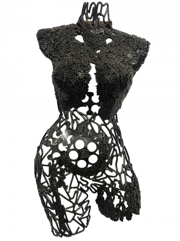 Artistic Steel Scrap Bust Sculpture - Handmade Steel Art