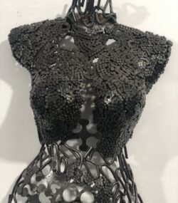 Artistic Steel Scrap Bust Sculpture - Handmade Steel Art Elegant Women Torso