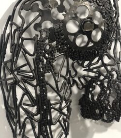 Artistic Steel Scrap Bust Sculpture - Handmade Steel Art Elegant Women Torso