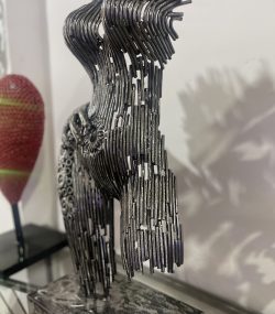 Artistic Steel Scrap Bust Sculpture - Handmade Steel Art Stunning Handcrafted Metal Wall Sculpture