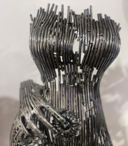 Artistic Steel Scrap Bust Sculpture - Handmade Steel Art Stunning Handcrafted Metal Wall Sculpture