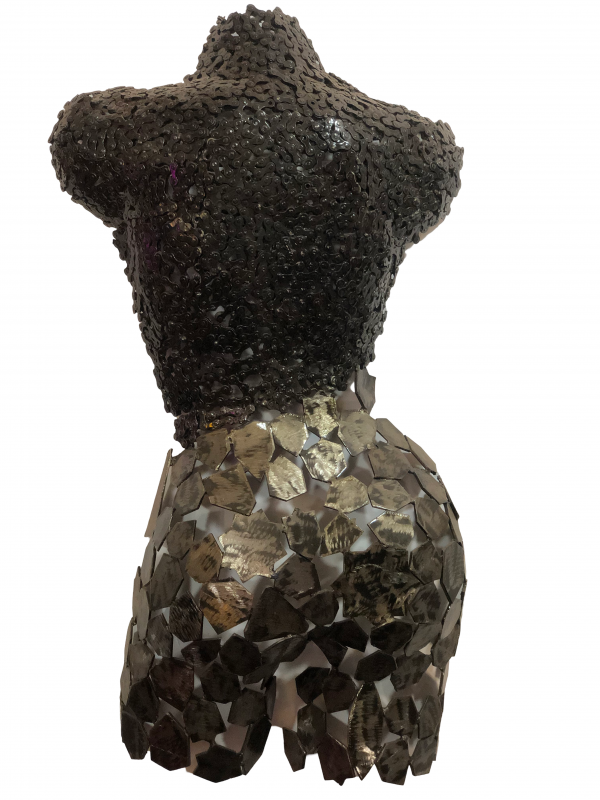 Artistic Steel Scrap Bust Sculpture - Handmade Steel Art