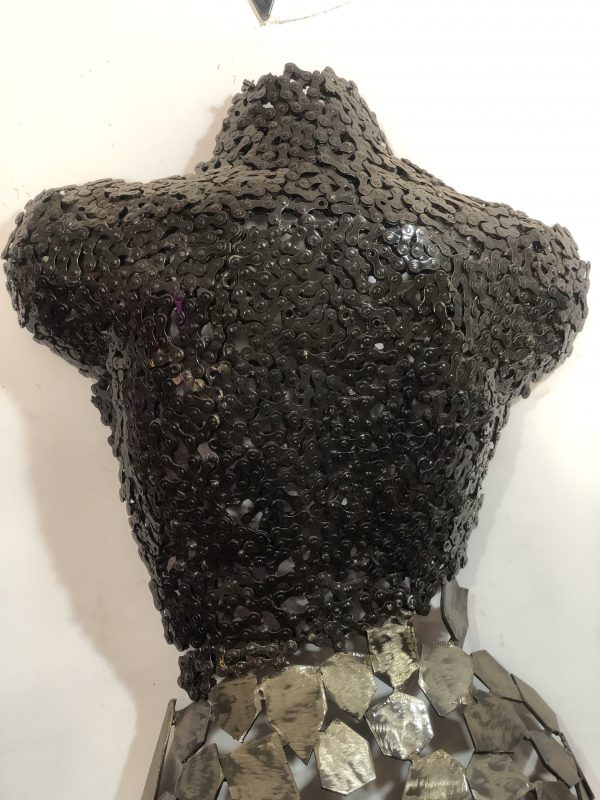 Artistic Steel Scrap Bust Sculpture - Handmade Steel Art
