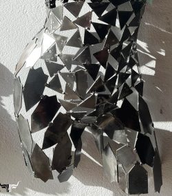 Handcrafted Scrap Metal Torso Sculpture - Handmade Steel Art