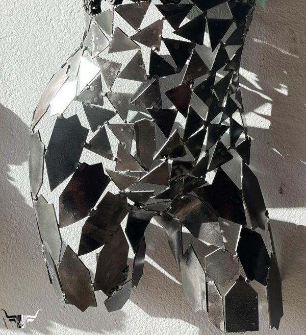 Handcrafted Scrap Metal Torso Sculpture - Handmade Steel Art