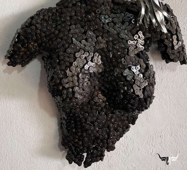 Handcrafted Scrap Metal Torso Sculpture - Handmade Steel Art