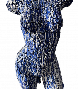 Eco-Friendly Scrap Metal Sculpture Torso - Handmade Steel Art