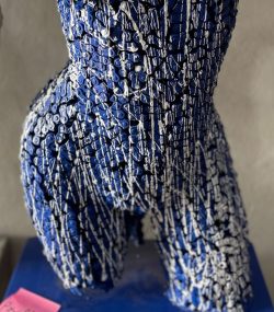 Eco-Friendly Scrap Metal Sculpture Torso - Handmade Steel Art