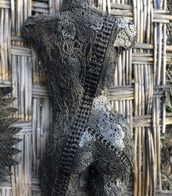 full chained Metal Torso: Stylish Handcrafted Metal Wall Sculpture