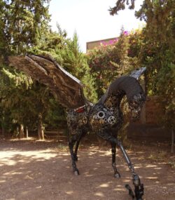 standing Steel Animal Figurine-flying horse -- Wildlife Art -Outdoor art - Image 8