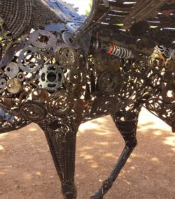 standing Steel Animal Figurine-flying horse -- Wildlife Art -Outdoor art - Image 6
