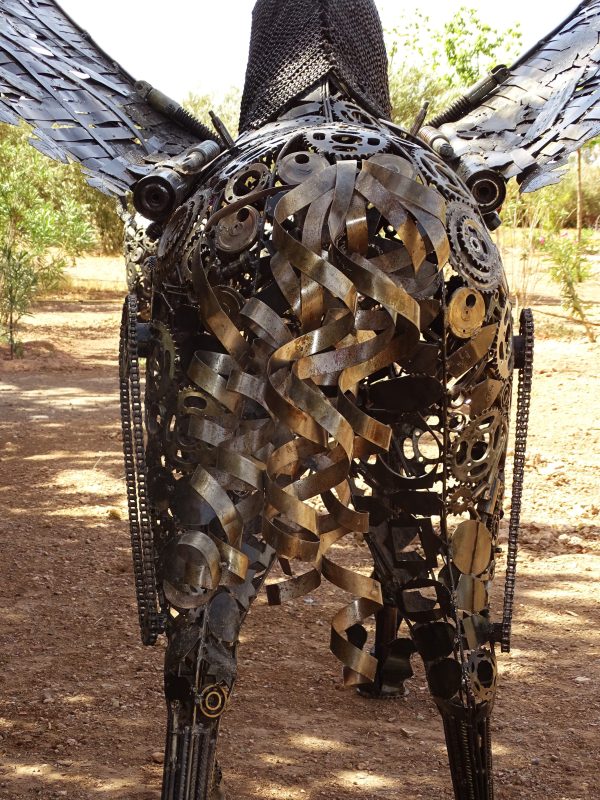 standing Steel Animal Figurine-flying horse -- Wildlife Art -Outdoor art - Image 5