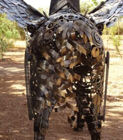standing Steel Animal Figurine-flying horse -- Wildlife Art -Outdoor art - Image 5