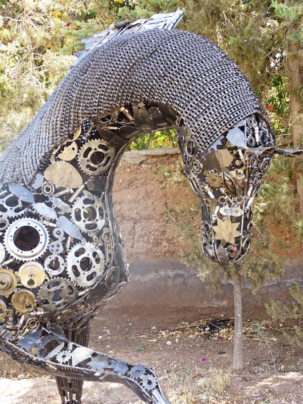 standing Steel Animal Figurine-flying horse -- Wildlife Art -Outdoor art - Image 3