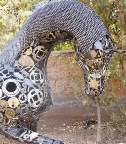 standing Steel Animal Figurine-flying horse -- Wildlife Art -Outdoor art - Image 3