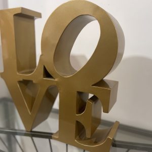 Golden -Love- Metal statue