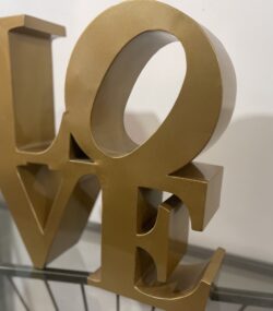 Golden -Love- Metal statue