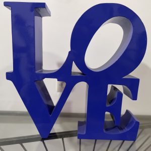 Blue -Love- Metal statue