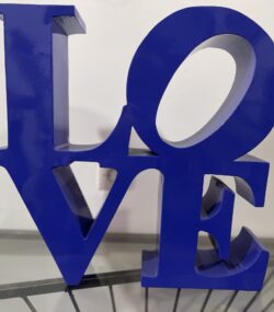Blue -Love- Metal statue