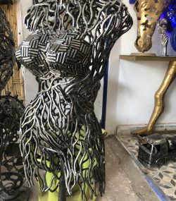 Bust Metal Wall Art: Handcrafted Sculpture - Image 8