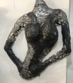 Metal Female Torso scrap Mannequin | Wall Art Sculpture | Handmade Steel | Eye-Catching piece - Image 2