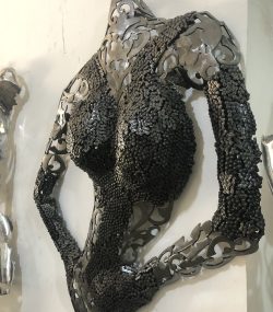 Metal Female Torso scrap  Mannequin |  Wall Art Sculpture | Handmade Steel | Eye-Catching piece - Image 4