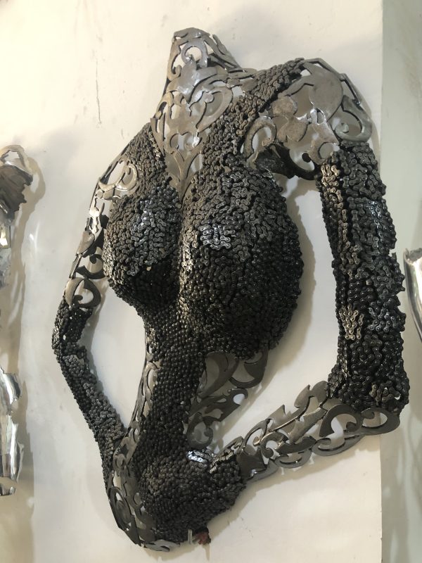 Metal Female Torso scrap  Mannequin |  Wall Art Sculpture | Handmade Steel | Eye-Catching piece - Image 4