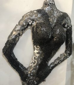 Metal Female Torso scrap  Mannequin |  Wall Art Sculpture | Handmade Steel | Eye-Catching piece - Image 3