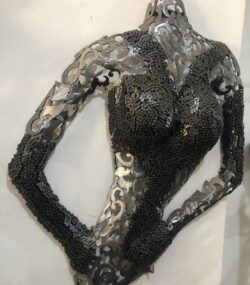 Metal Female Torso scrap Mannequin | Wall Art Sculpture | Handmade Steel | Eye-Catching piece - Image 3