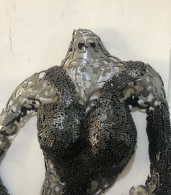 Metal Female Torso scrap  Mannequin |  Wall Art Sculpture | Handmade Steel | Eye-Catching piece - Image 5
