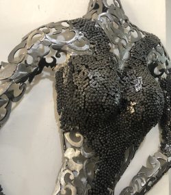 Metal Female Torso scrap  Mannequin |  Wall Art Sculpture | Handmade Steel | Eye-Catching piece - Image 6