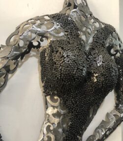 Metal Female Torso scrap Mannequin | Wall Art Sculpture | Handmade Steel | Eye-Catching piece - Image 6