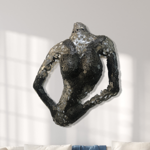 Metal Female Torso scrap  Mannequin |  Wall Art Sculpture | Handmade Steel | Eye-Catching piece
