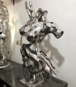 Sculpture |POLISHED ALUMINUM TORSO | Handcrafted Female Form | For Fine Art Lovers - Image 3