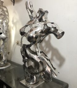 Sculpture |POLISHED ALUMINUM TORSO | Handcrafted Female Form | For Fine Art Lovers - Image 4