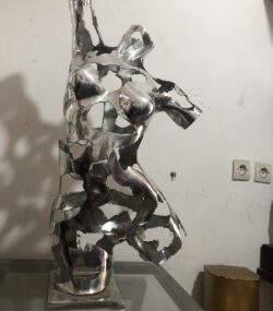 Sculpture |POLISHED ALUMINUM TORSO | Handcrafted Female Form | For Fine Art Lovers - Image 6