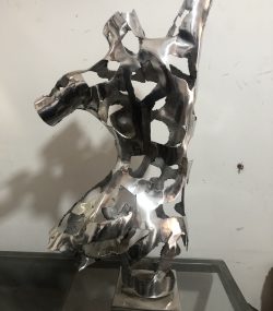 Sculpture |POLISHED ALUMINUM TORSO | Handcrafted Female Form | For Fine Art Lovers - Image 6