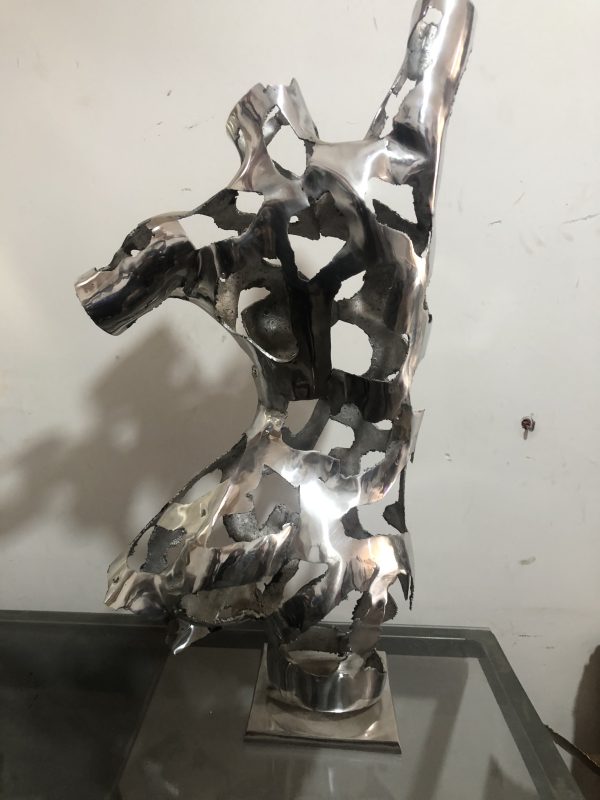 Sculpture |POLISHED ALUMINUM TORSO | Handcrafted Female Form | For Fine Art Lovers - Image 6