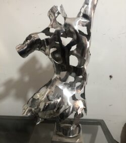 Sculpture |POLISHED ALUMINUM TORSO | Handcrafted Female Form | For Fine Art Lovers - Image 7