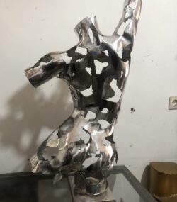 Sculpture |POLISHED ALUMINUM TORSO | Handcrafted Female Form | For Fine Art Lovers - Image 8