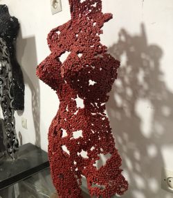 full chained Metal Torso: Stylish Handcrafted Metal Wall Sculp - Image 6