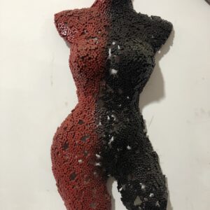 Scrap Metal Torso: Stylish Handcrafted Metal Wall Sculp
