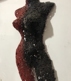 Scrap Metal Torso: Stylish Handcrafted Metal Wall Sculp - Image 6