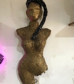 Metal Female Torso scrap Mannequin, Wall Art Sculpture | Handmade Steel statue