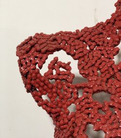 full chained Metal Torso: Stylish Handcrafted Metal Wall Sculp - Image 4