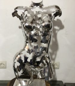 Elegant Female | Torso Mannequin |Female Torso Art | polished aluminum Wall Sculpture for Stylish and Home Déco